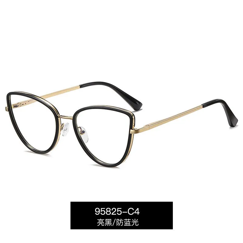 Hotony Women's Full Rim Cat Eye TR 90 Resin Alloy Frame Eyeglasses 95825