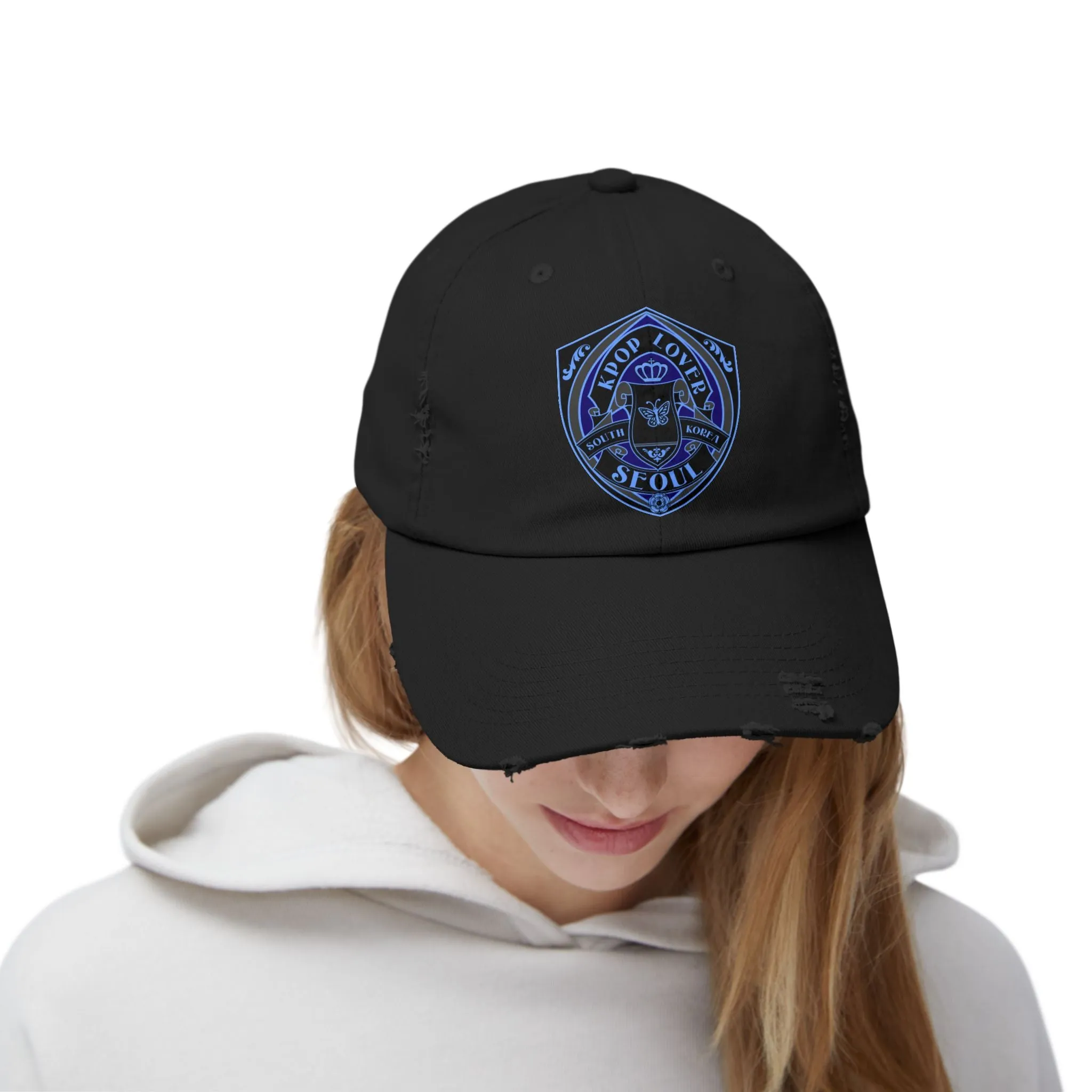 K-POP LOVER Unisex Distressed Cap  - EmpressKorea
