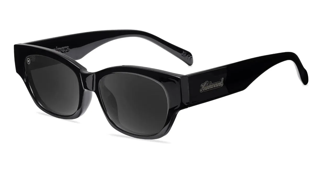 Knockaround Piano Black Junipers Unisex Polarized Sunglasses