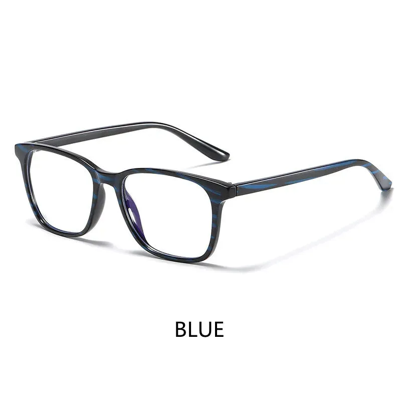 Kocolior Unisex Full Rim Square Tr 90 Acetate Hyperopic Reading Glasses 6919