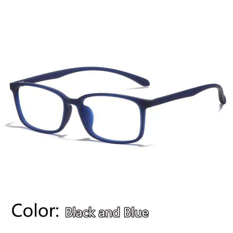 Kocolior Unisex Full Rim Square Tr 90 Hyperopic Reading Glasses 98007