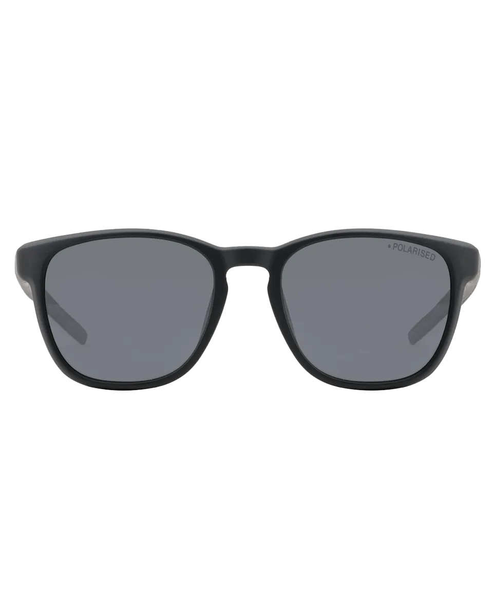 Lit Polarised Sunglasses in Satin Black & Grey