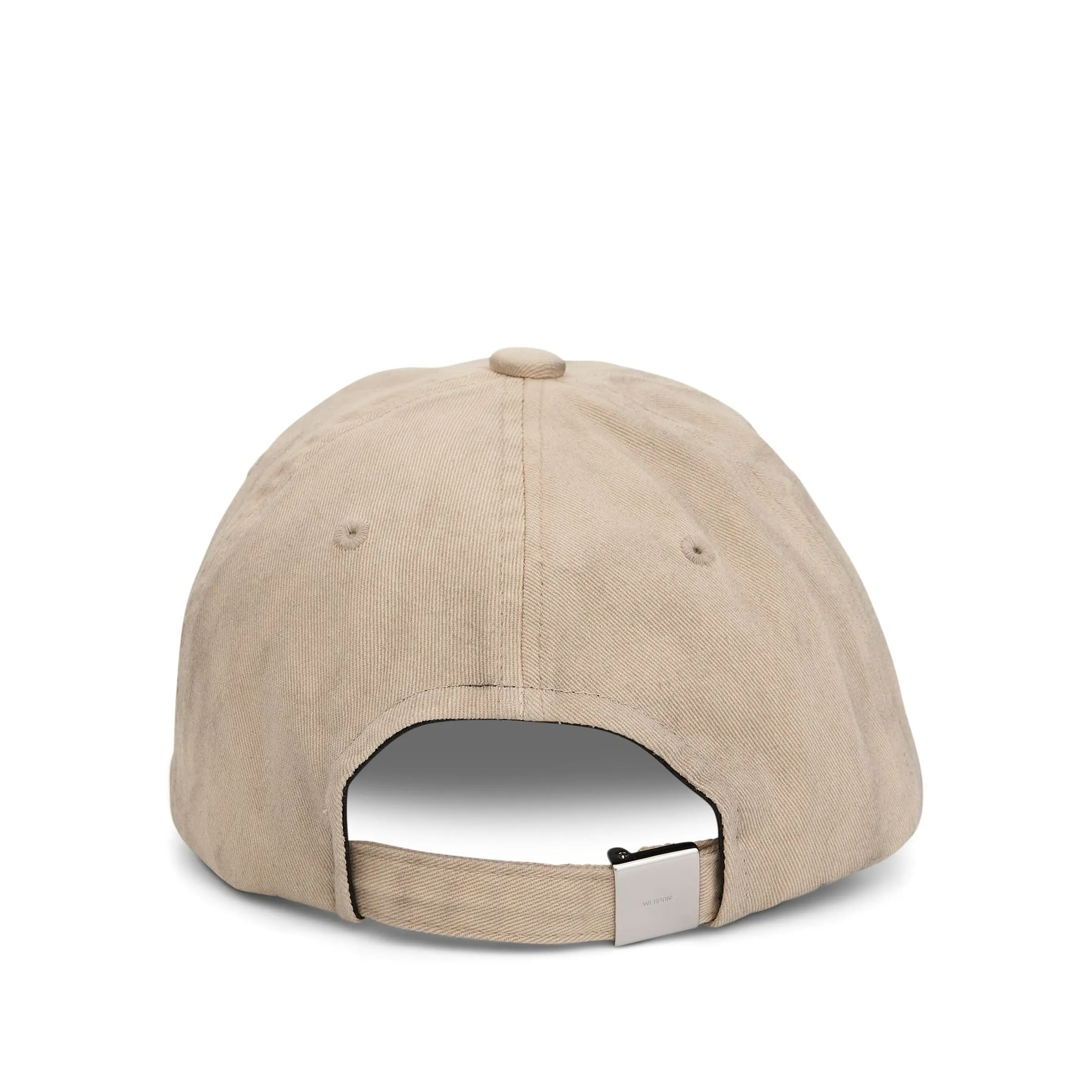 Logo Baseball Washed Cap in Beige