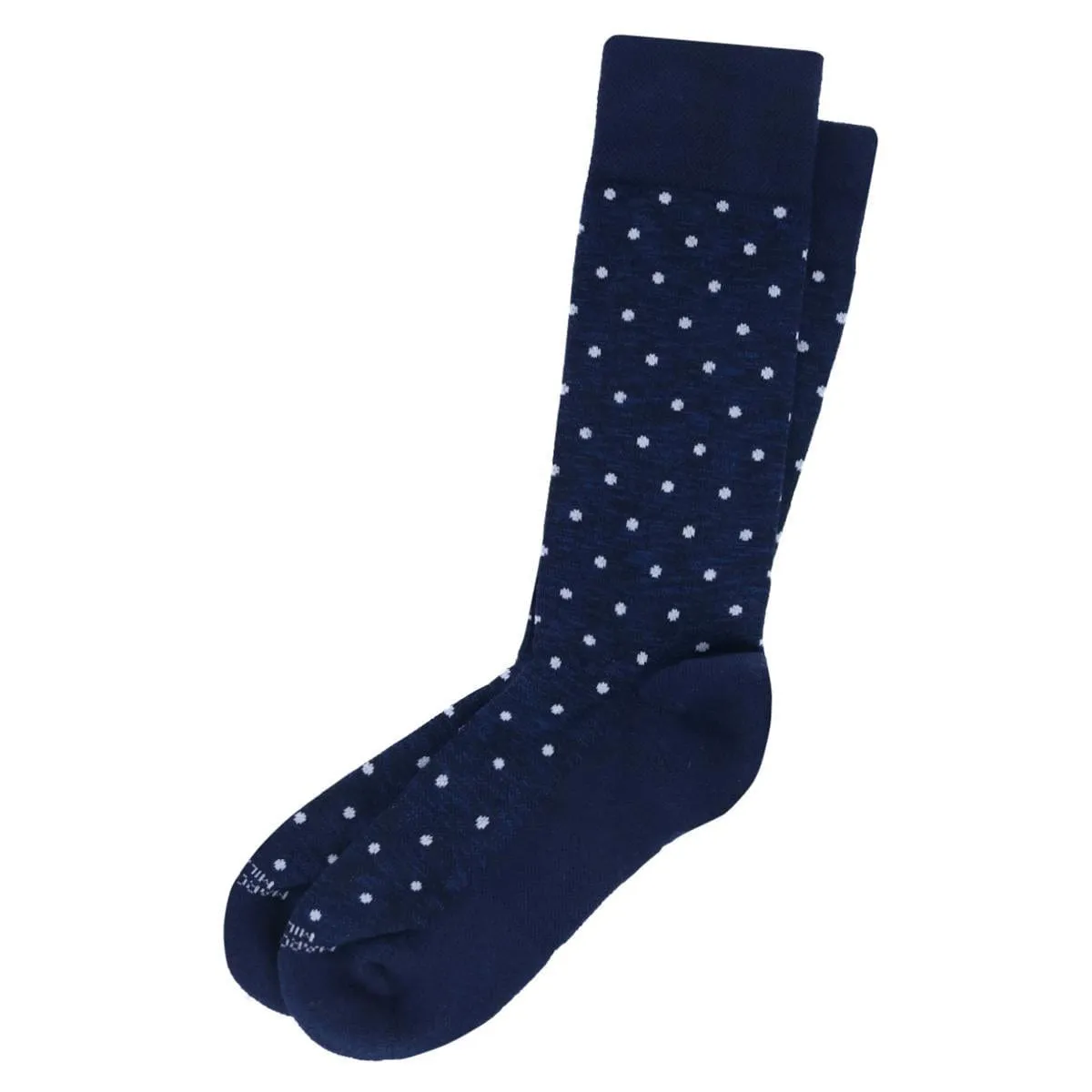 Marcoliani Men's Pima Cotton Polka Dot Full Cushioned Sneaker Sock (1 Pair)