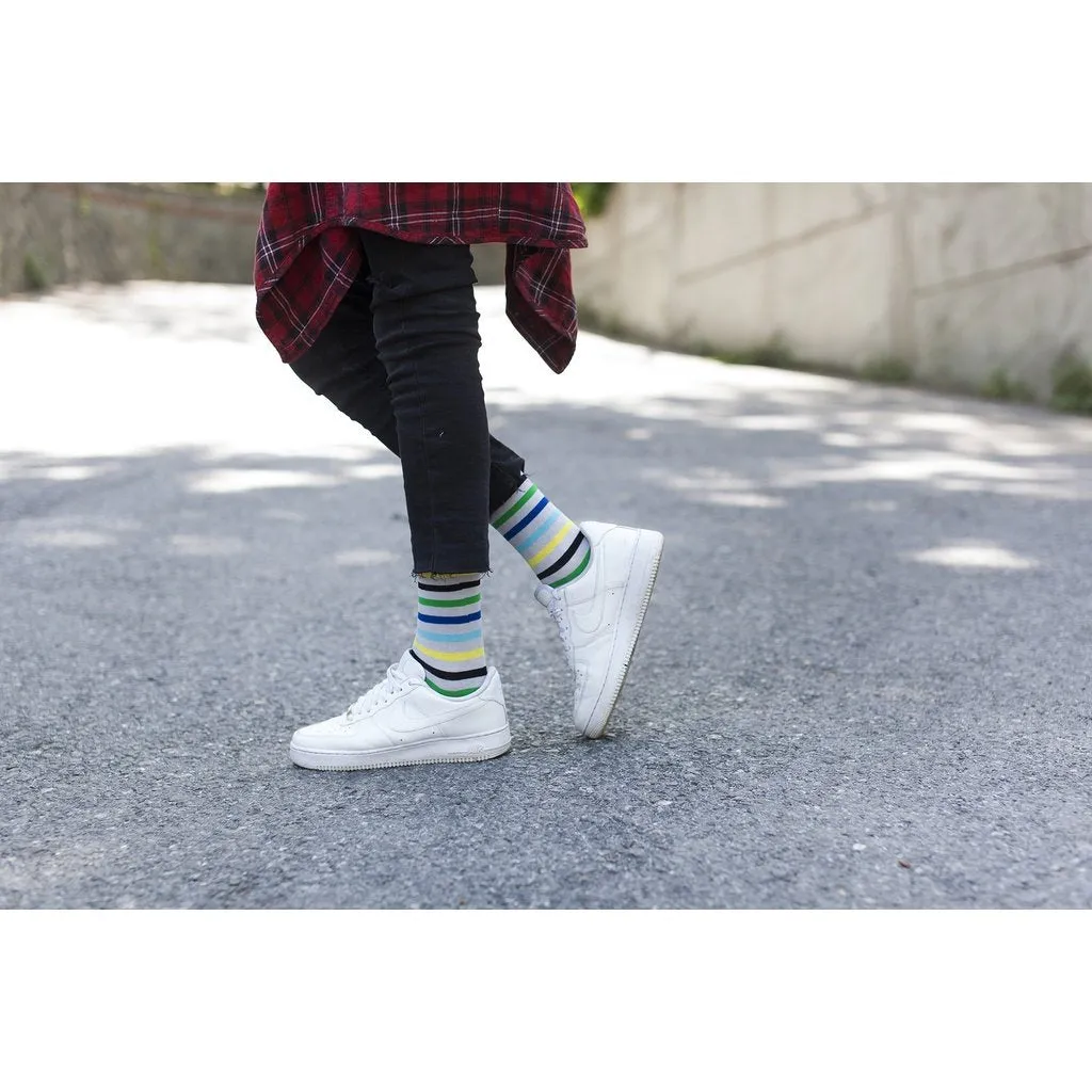 Men's 5-Pair Colorful Mix Socks-3028
