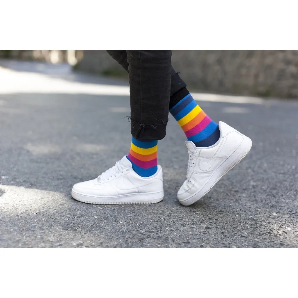 Men's 5-Pair Colorful Mix Socks-3040
