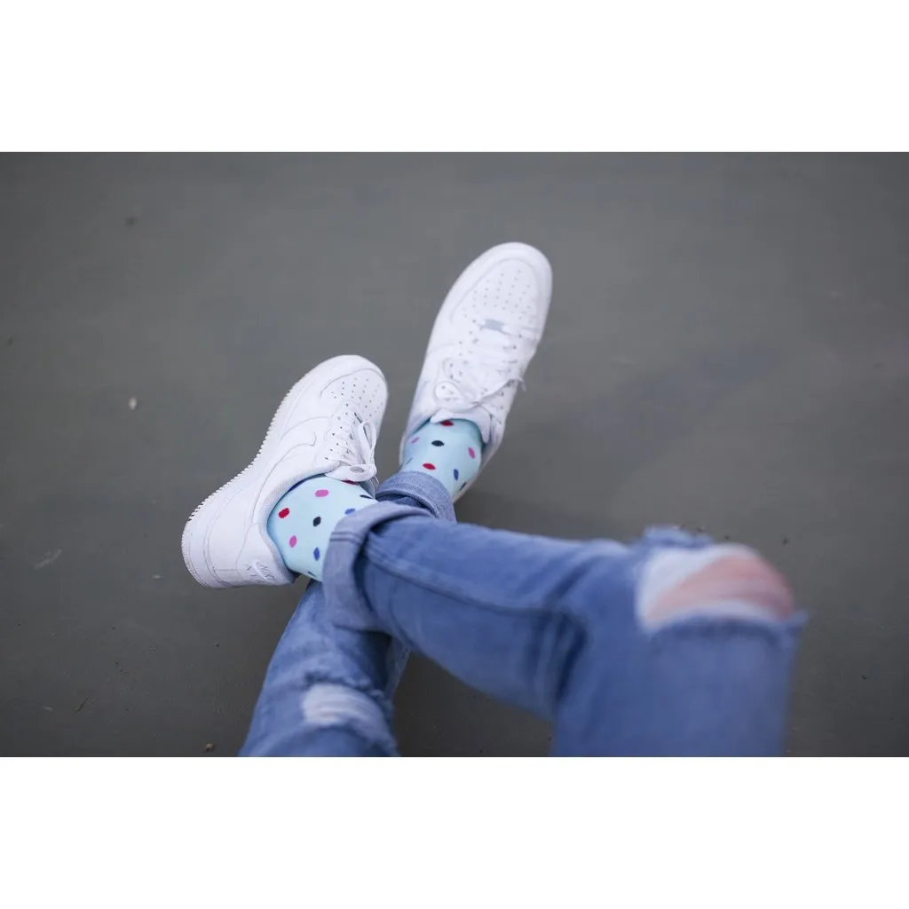 Men's 5-Pair Colorful Polka Dot Socks-3012