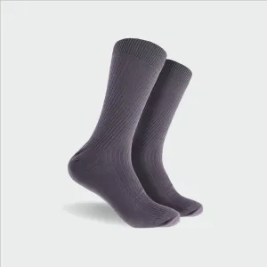Men's Bamboo Rib Crew Socks - Denim