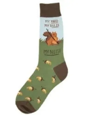 Men's Sock - My Yard My Nuts - 6965M
