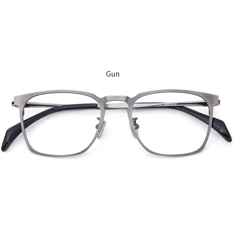 Muzz Men's Full Rim Square Titanium Eyeglasses S18008