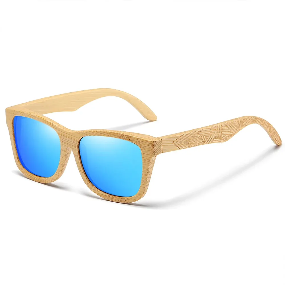 Natural Bamboo And Wooden Sunglasses  Polarized