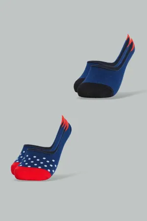Navy Invisible Socks For Senior Boys (Pack OF 2)
