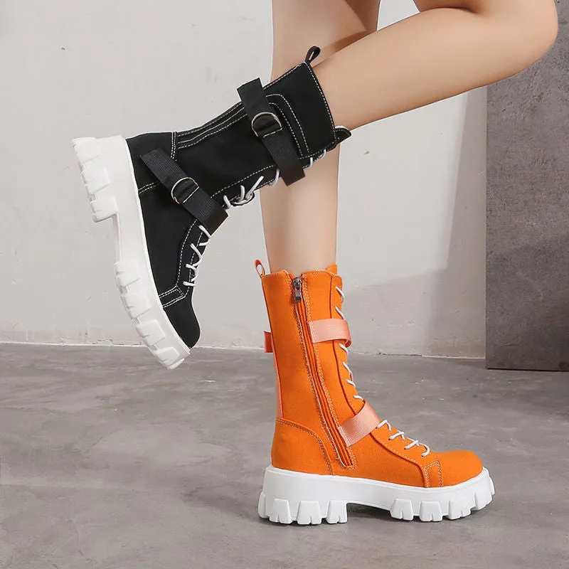 Net Celebrity Skinny Casual Inner Increase All-match Female Boots | Brodtica.com