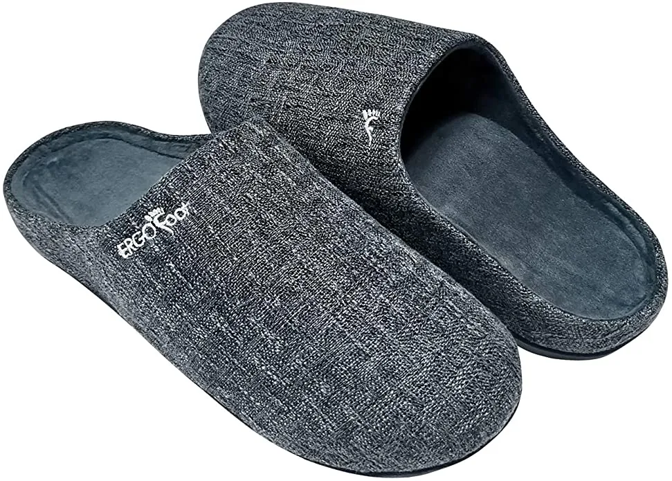New Orthotic Slippers with Arch Support for Plantar Fasciitis Pain Relief, Comfortable Orthopedic Clog House Shoes with Indoor Outdoor Anti-Skid Rubber, Men's Sz 8-8.5, Women's 10-10.5