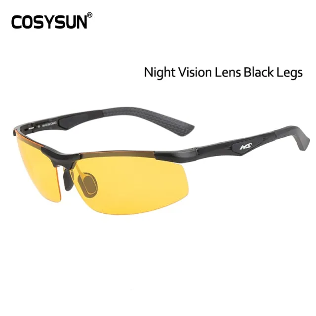Night Vision Driving Glasses Men Goggle Sunglasses for Night vision Lens Aluminum Alloy