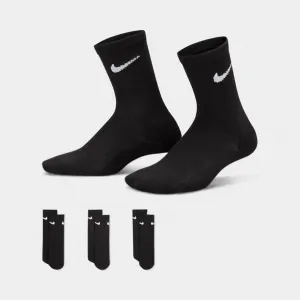 Nike Children's Cushioned Crew Socks (3 Pack) / Black