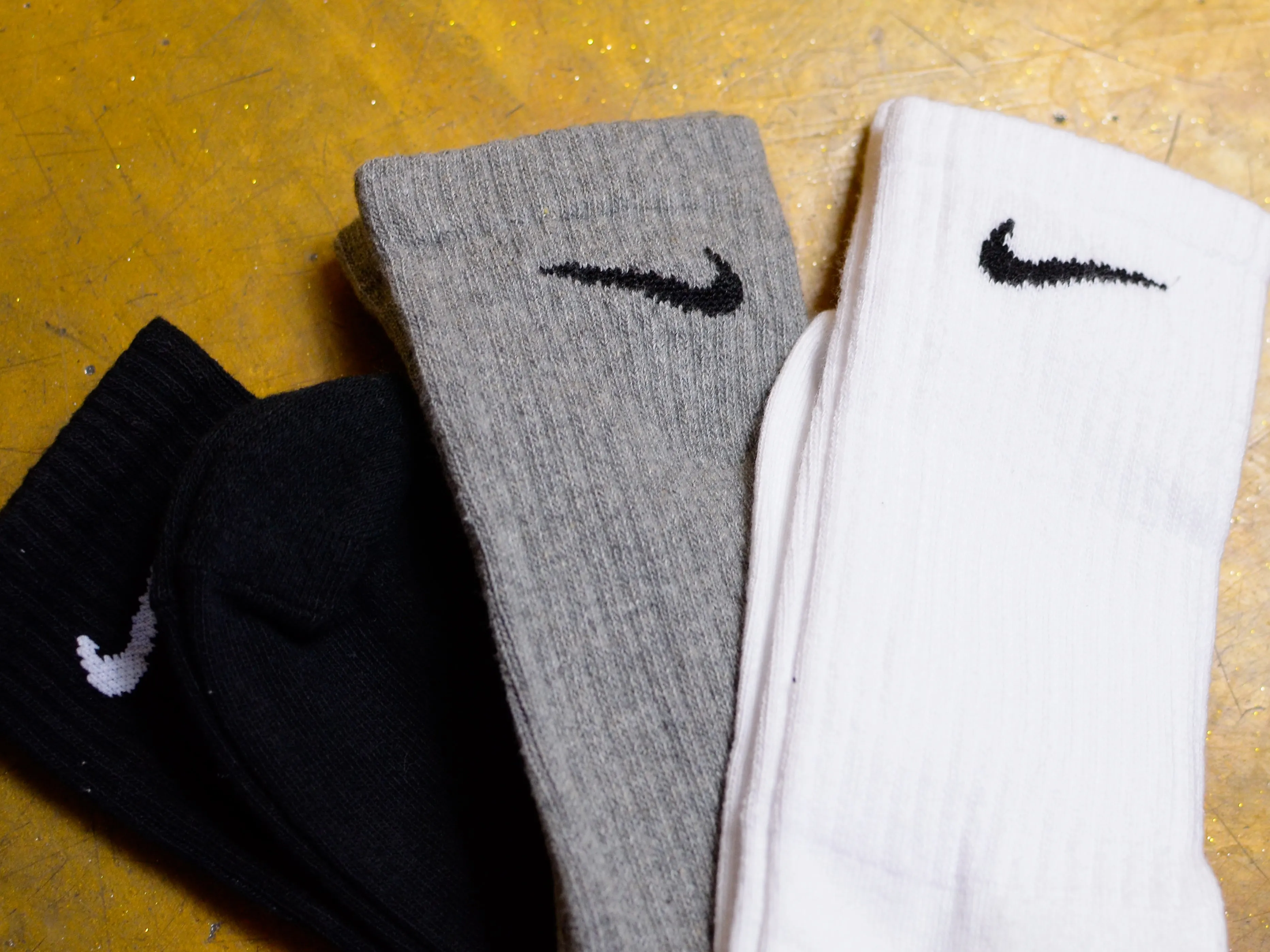 Nike Everyday Cushioned Crew Socks 3pk - Black / White / Grey