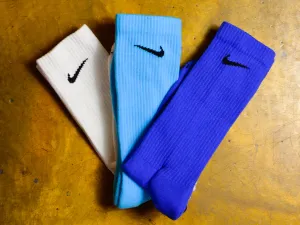 Nike Everyday Cushioned Crew Socks 3pk - Royal / Light Blue / White