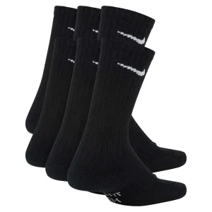 Nike - Everyday Cushioned Youth Crew Socks 6 Pack Black