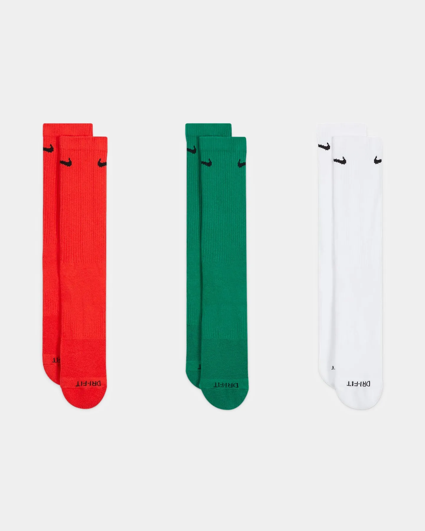 Nike Everyday Plus Cushioned Crew Socks 3 Pack Crimson