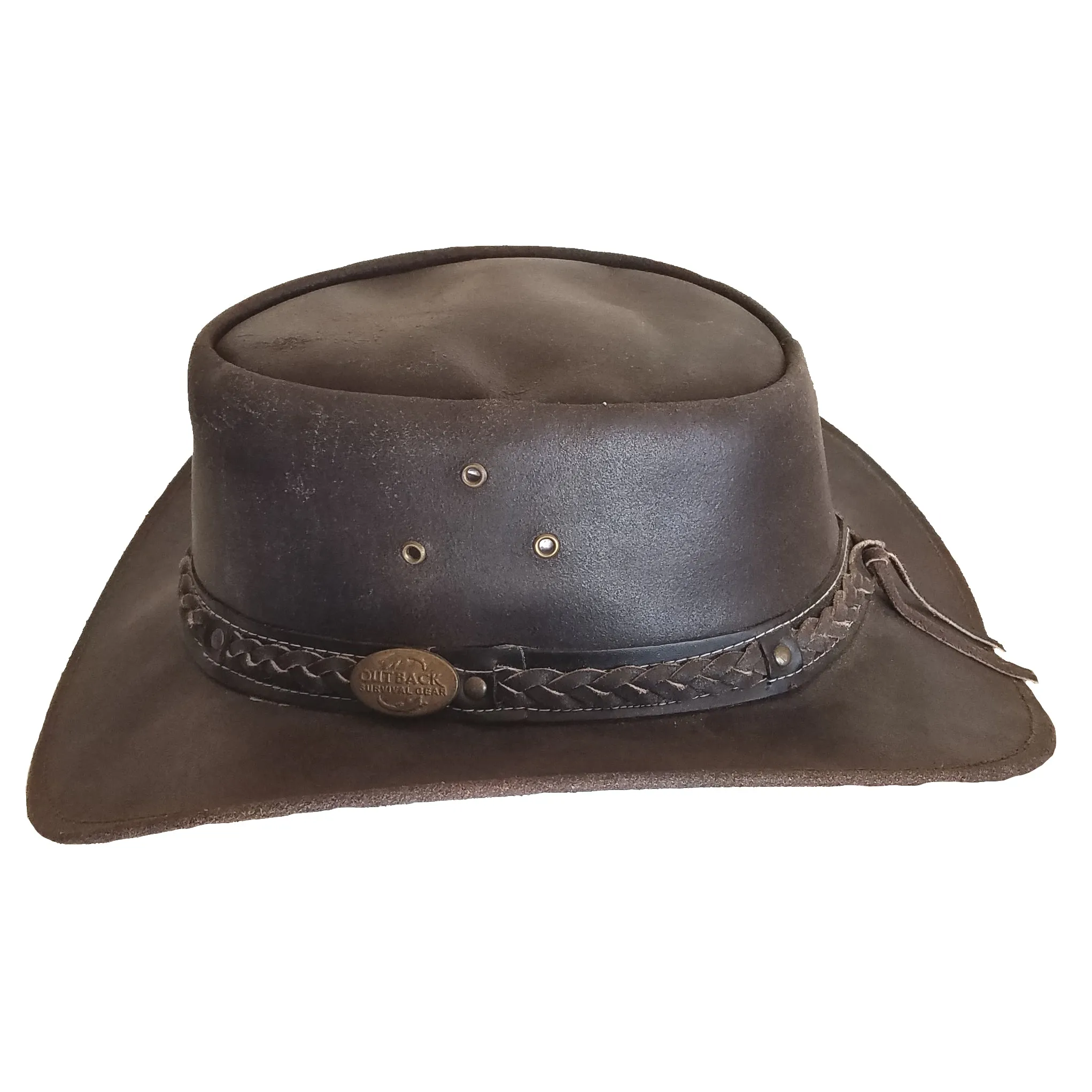 Outback Survival Gear Buffalo Leather Hats - Brown H3001