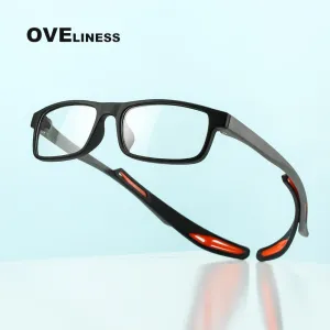 Oveliness Unisex Full Rim Square Tr 90 Titanium Sport Eyeglasses Olad55p