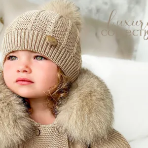 Pangasa Fur Cable Knit Hats