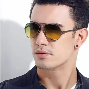 Pilot Sunglasses Fashion Unisex Polarised Day Night Driving Glasses