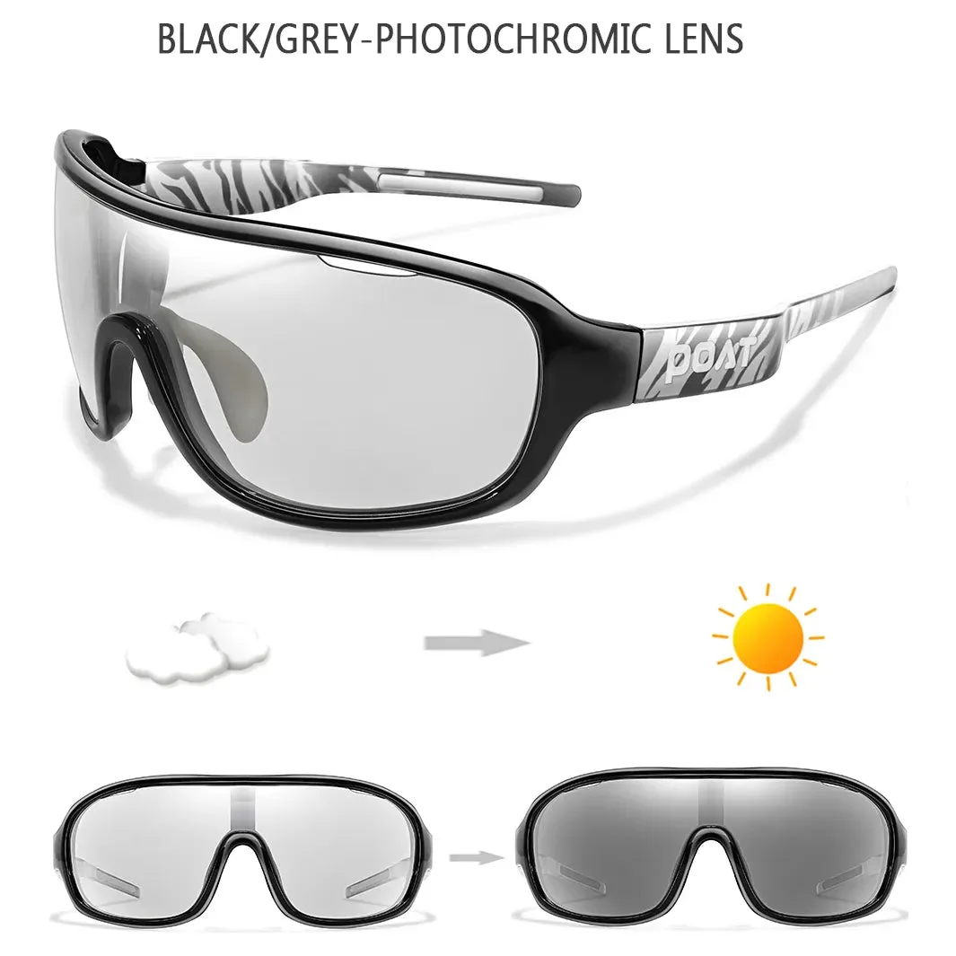 POAT BRAND Polarized  Photochromic Men Women Eyewear Sports Outdoor Road Cycling  Cycling Fishing Sunglasses Male Bike Glasses