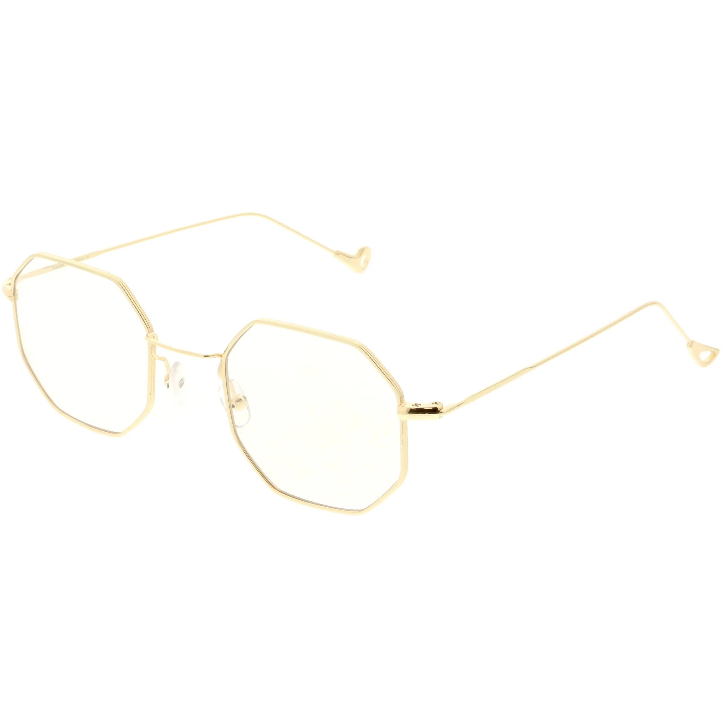Premium Retro Geometric Octagon Clear Lens Glasses C494