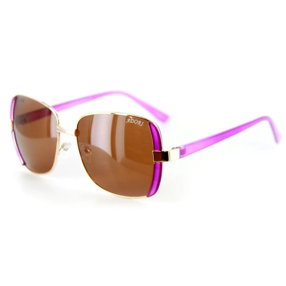 "Adori 92032" Elegant Polarized Sunglasses in Three Fashion Colors - 100% UV
