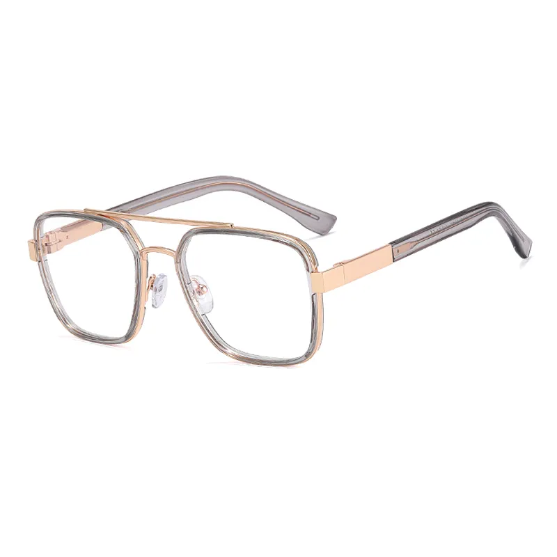 Ralferty Men's Full Rim Big Square Double Bridge Eyeglasses F81085