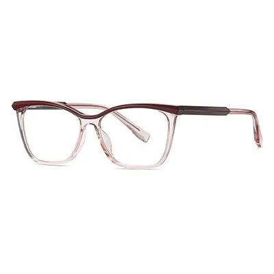 Ralferty Women's Full Rim Square Cat Eye Tr 90 Acetate Eyeglasses D3517