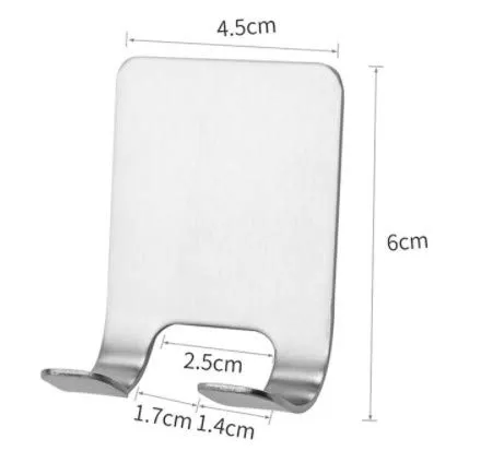 Razor Holder For Shower Stainless Steel Wall Power Plug Waterproof Self Adhesive 1pcs