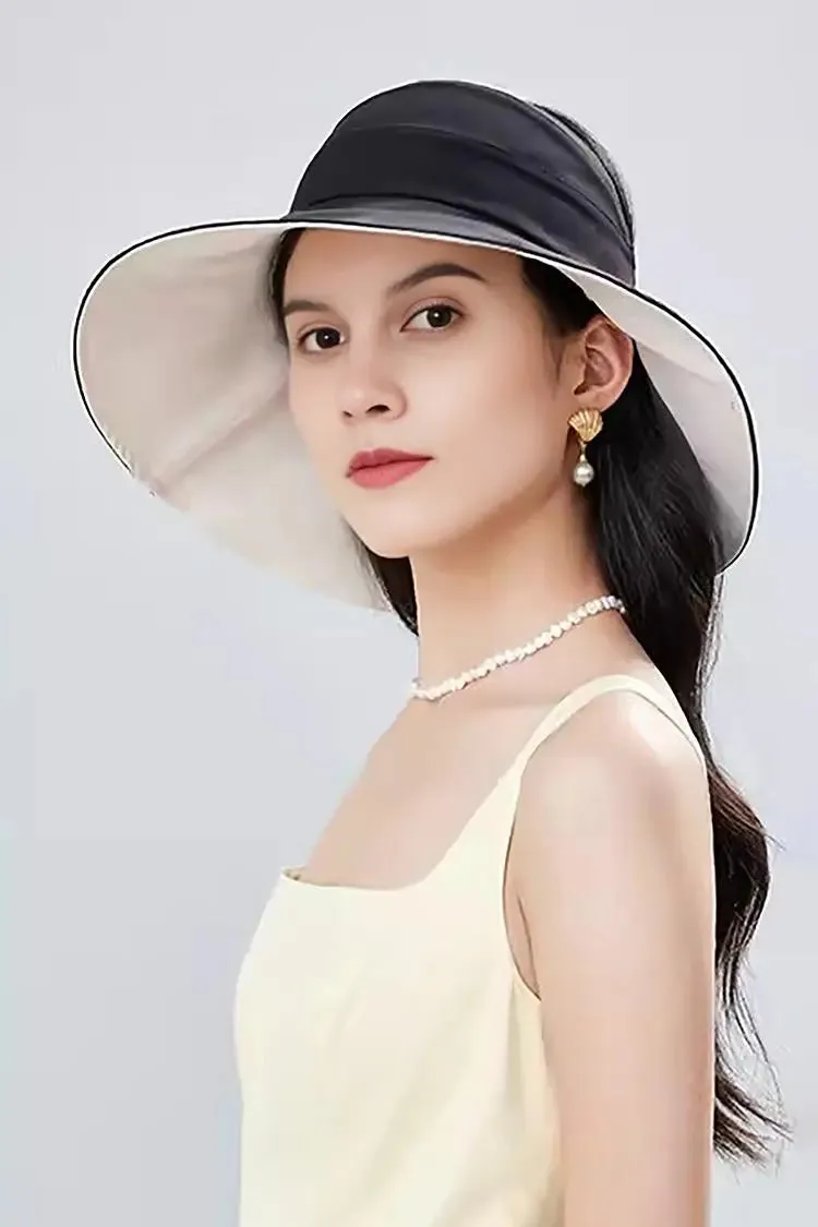 Reversible UPF50 Wrap-around Sun Visor with Bow