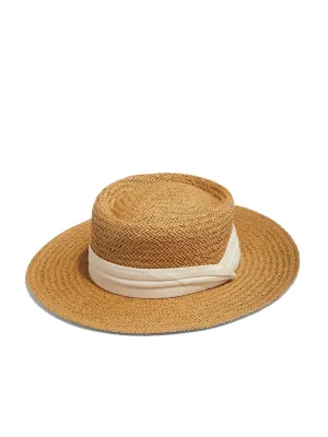 Ribbon-Banded Woven Hat