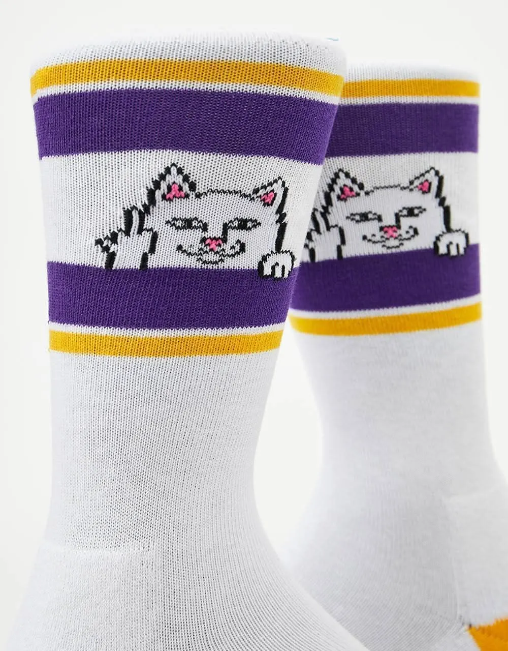 RIPNDIP Peeking Nermal Socks - Purple & Gold