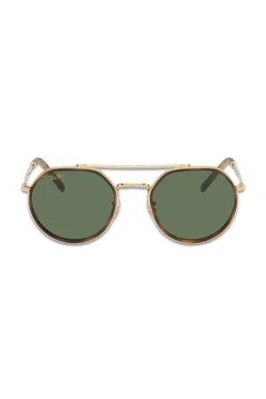 Round Metal-frame Sunglasses in Gold Tone