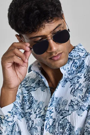 Sleek Aviator Black Sunglasses
