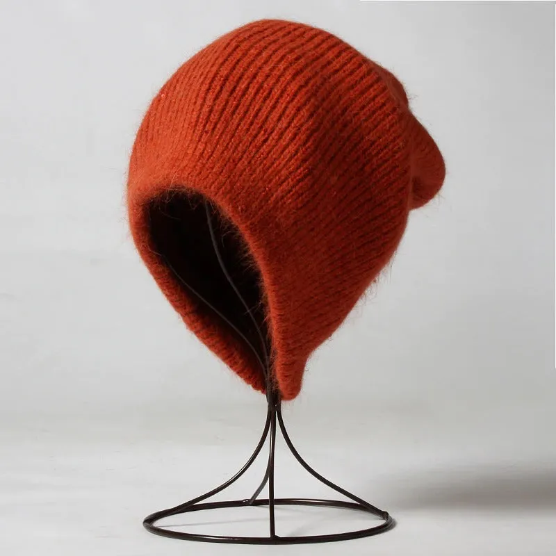 Slouchy Solid-Colored Knitted Winter Beanie Hats