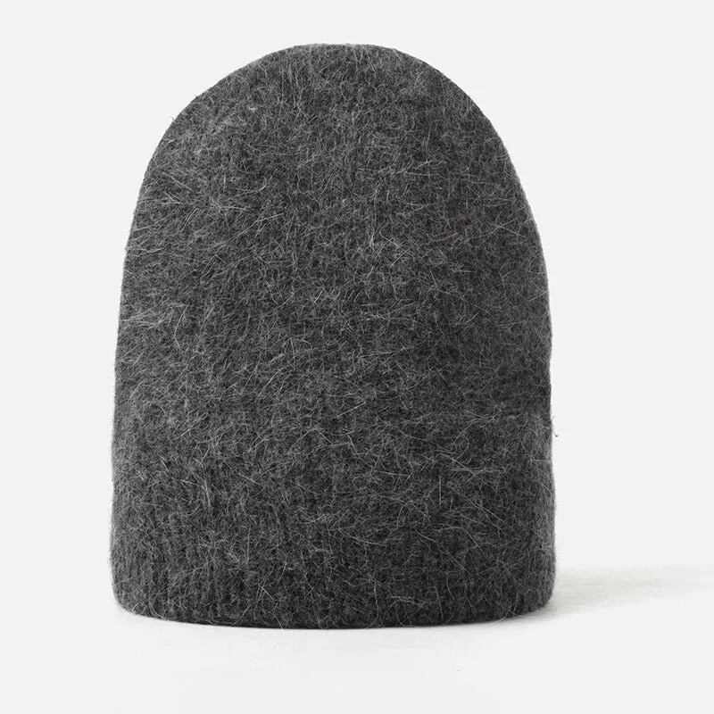 Slouchy Solid-Colored Knitted Winter Beanie Hats
