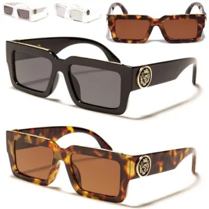 Small Retro Sunglasses with a thick bevelled frame