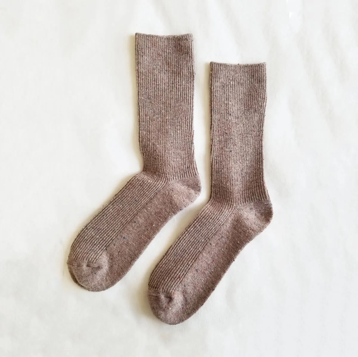 Snow Adult Socks in Mauve by Le Bon Shoppe