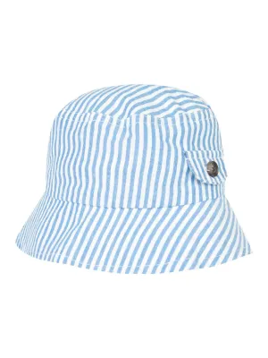 Sun hat - Denim striped seersucker
