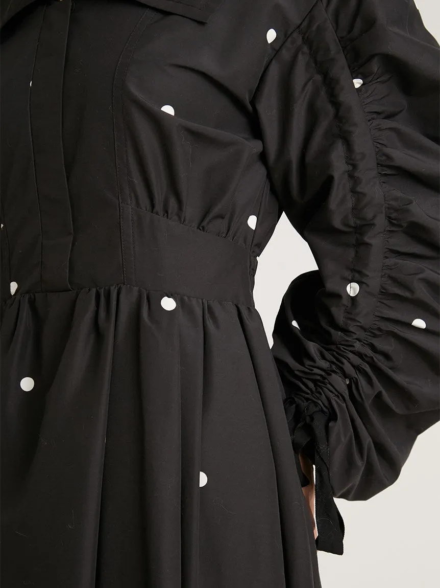 Taffeta Volume Maxi Shirt Dress