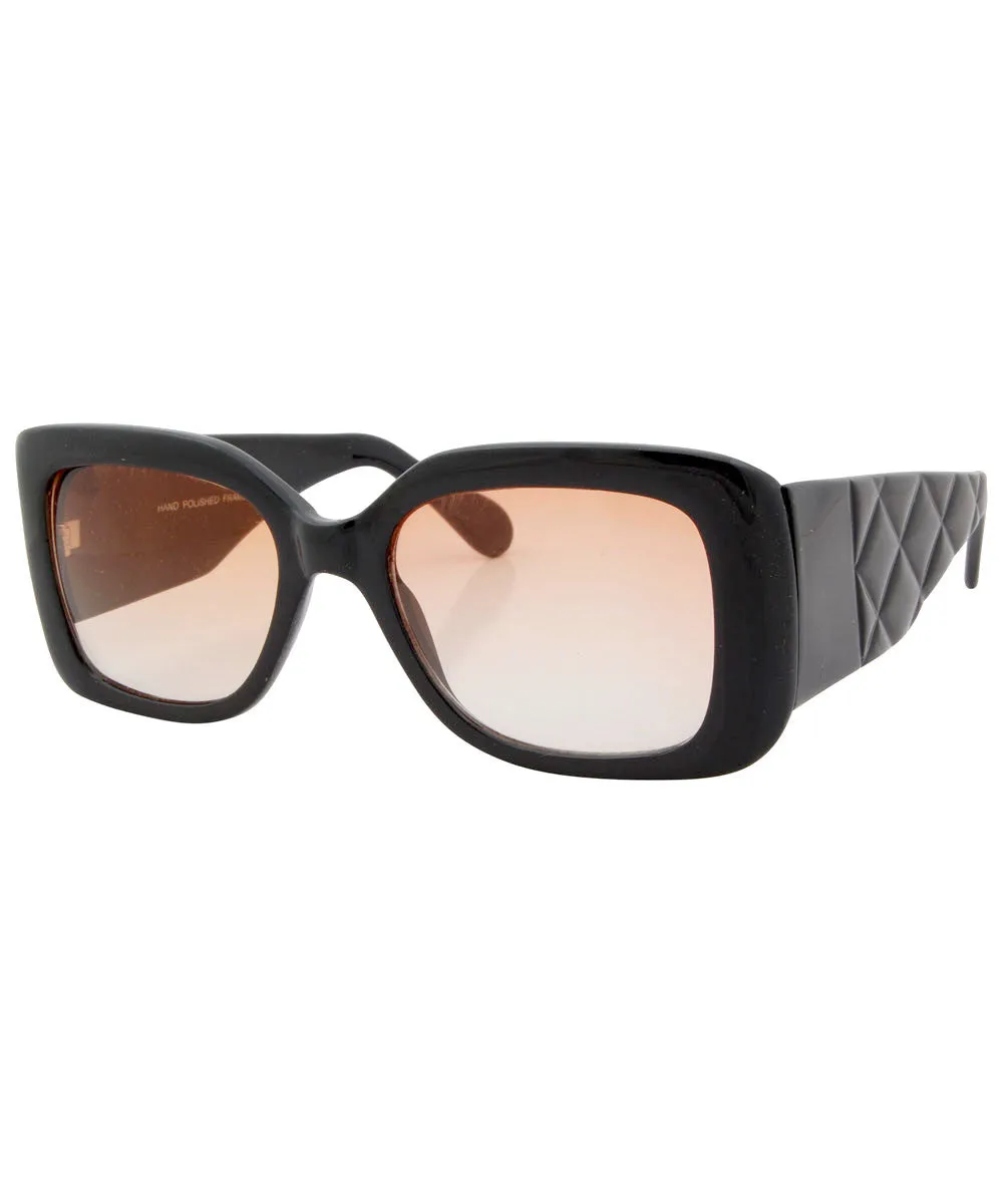 THE ISH Black/Orange Square Sunglasses