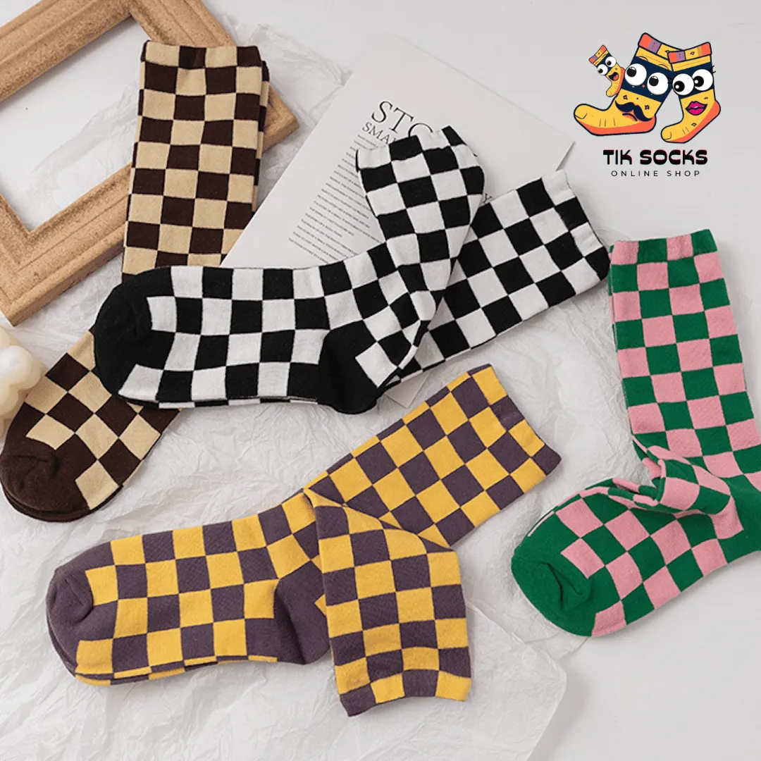 TikSocks|Fun Socks-Chessboard Socks-classic