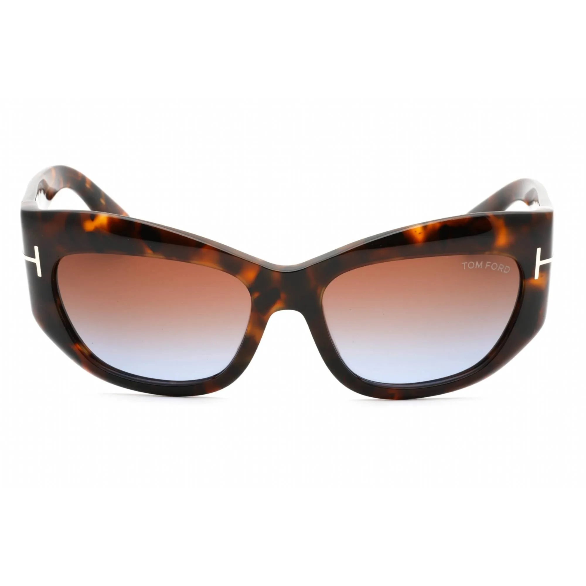 Tom Ford Women's Sunglasses - Dark Havana Plastic Cat Eye Shape Frame | FT1065 52F