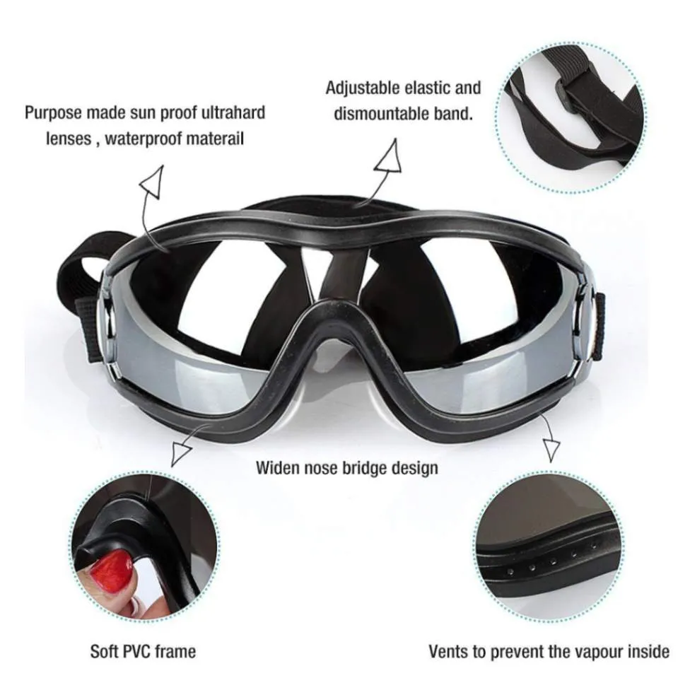 Top-Tier Protection: High Quality Large Dog UV K9 Goggles!