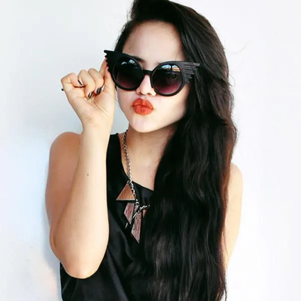 Trendy Unique Fashion Angel Wings Round Sunglasses 8581